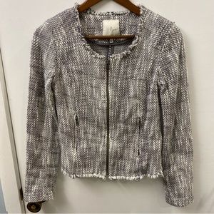 Joie Collis tweed jacket.  Steel gray.  Size Small.
